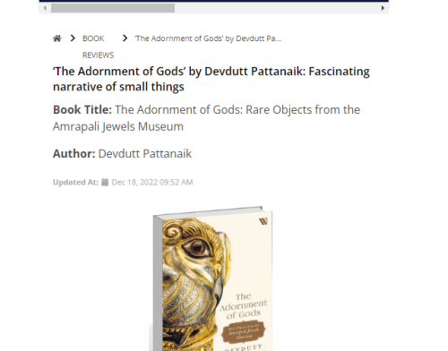 ‘The Adornment of Gods’ by Devdutt Pattanaik_ Fascinating narrative of small things